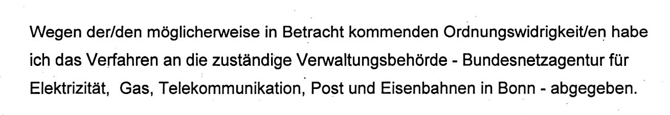 Ausschnitt aus der Einstellungsbegründung der StA Bonn Ausschnitt Schreiben